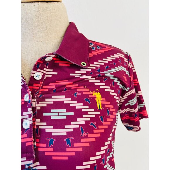 William Murray Women's SZ Medium Polo dress Fall into Formation Golf Aztec Triba - Picture 11 of 11